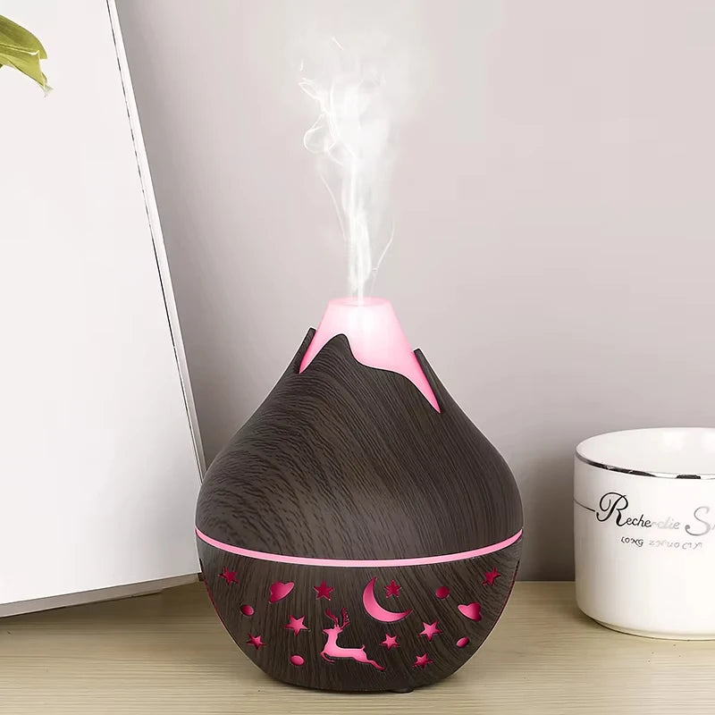 USB Ultrasonic Cool Mist Sprayer Essential Oil Fragrance 200ml Mini Home Wood Grain Air Humidifier Electric Air Aroma Diffuser Beauty World Shop