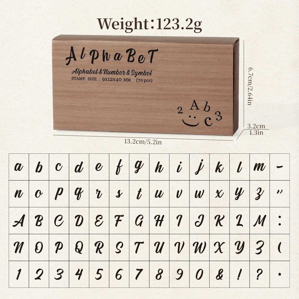 Journal GO 70pcs/set Wooden Rubber Alphabet Letter Number Stamp Set for Card Collage Junk Journal Scrapbooking DIY Standard Seal Beauty World Shop