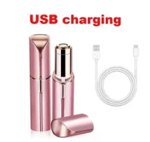 1pc Rechargeable 2-In-1 Eyebrow Razor And Hair Shaver With LED Light - Painlessly Remove Peach Fuzz, Facial Hair, Eyebrows, Lips Beauty World Shop