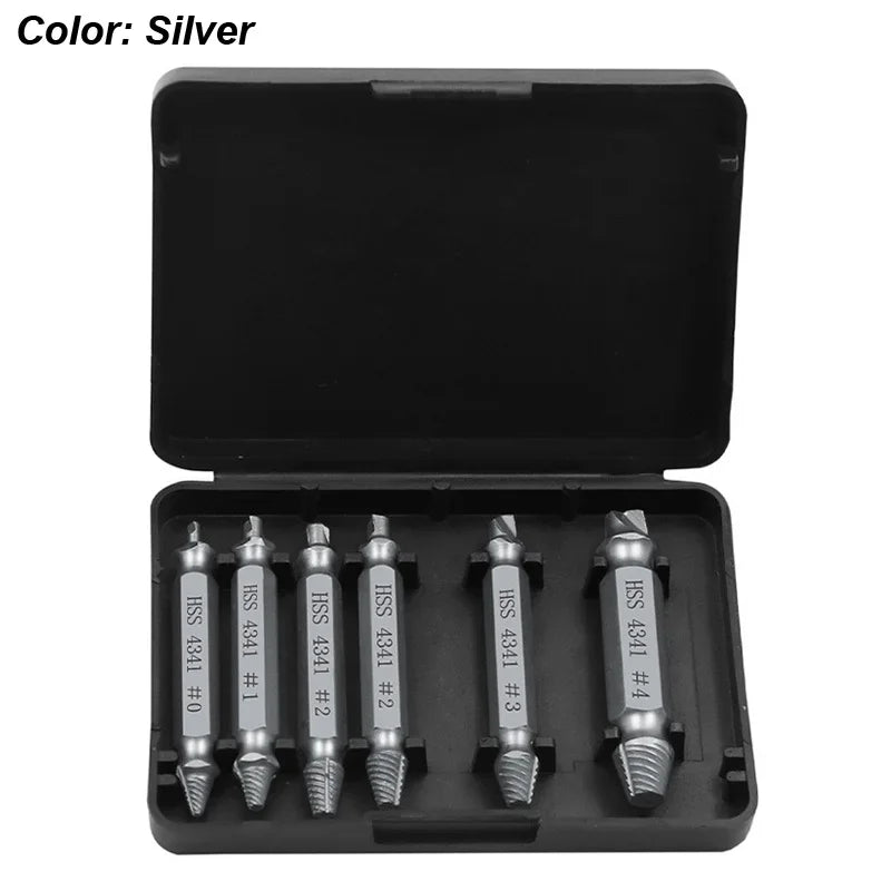 Damaged Screw Extractor Set HSS Drill Bit Stripped Broken Remover Small Easily Quickly Take Out Kit Easy Demolition Power Tools Beauty World Shop