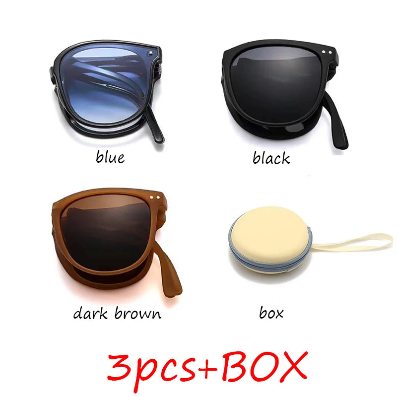 Folding sunglasses, portable, ultra light sun protection, UV protection, sunglasses for both men and women Beauty World Shop