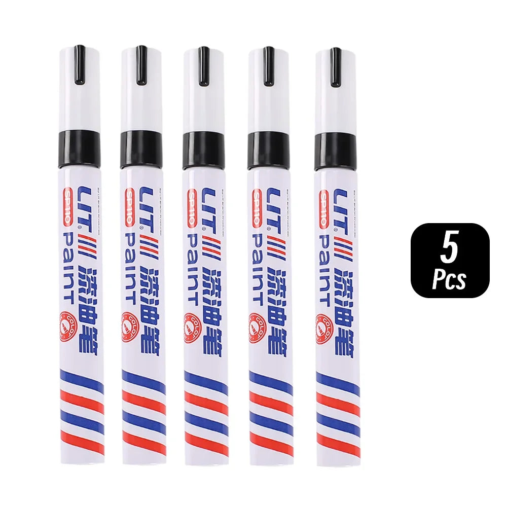 3mm 10p Colorful 8 Colors Permanent Paint Marker Waterproof White Markers tire tread rubber fabric Paint metal Paint Marker Pens Beauty World Shop