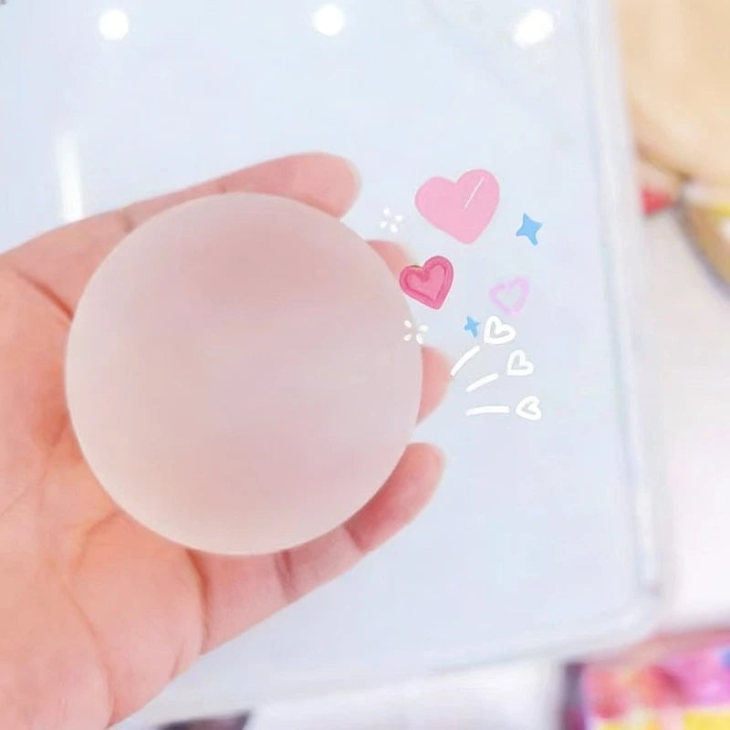Squishy White Transparent Maltose Squeeze Toy Soft Mochi Anti Stress Fidget Toy Simulated Ball Slow Rebound Decompression Toy Beauty World Shop