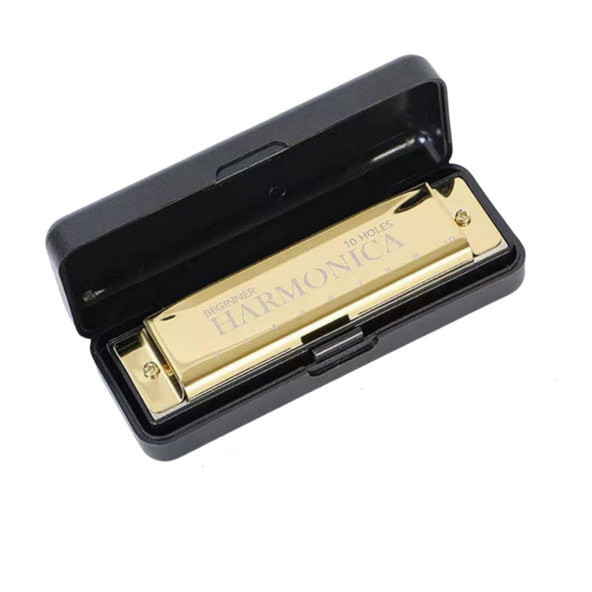 Miwayer 10 Holes Harmonica Key of C , Colorful Metal Shell with Case for Beginner Students Kids Gift with Case Beauty World Shop