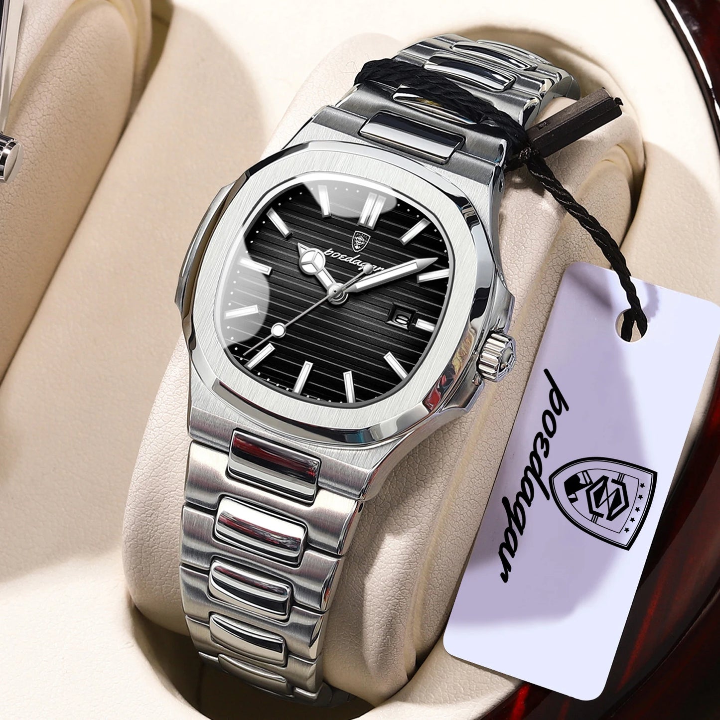 POEDAGAR Trendy Women’s Wristwatch Stainless Steel Date Quartz Ladies Watch Waterproof Luminous Original Watches For Woman Reloj Beauty World Shop