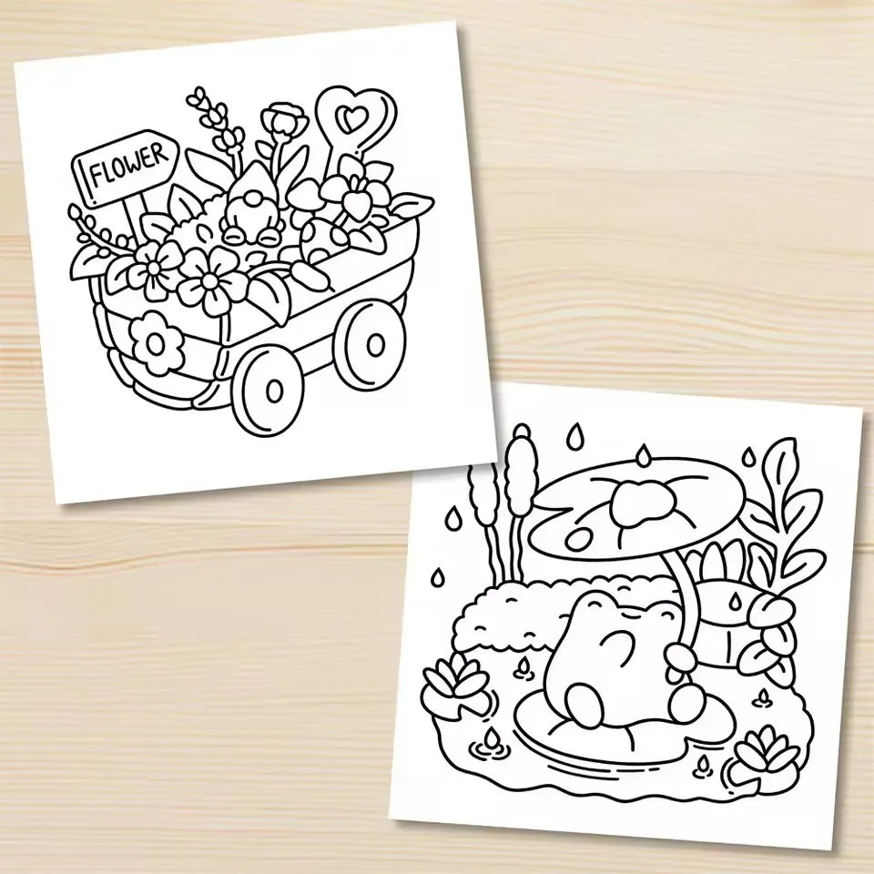 TINY GARDENS Coloring Book for Adults - Bold & Easy Cute Patterns, Relaxing Drawing Gift for Birthday & Party Beauty World Shop