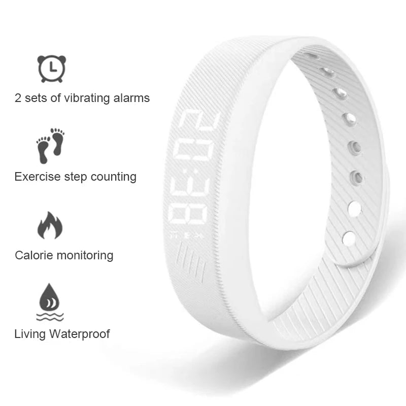 Smart Bracelet LED Digital Waterproof Smart Clock Smartband With running pedometer Monitor Smart Band Vibration Alarm Reminder Beauty World Shop