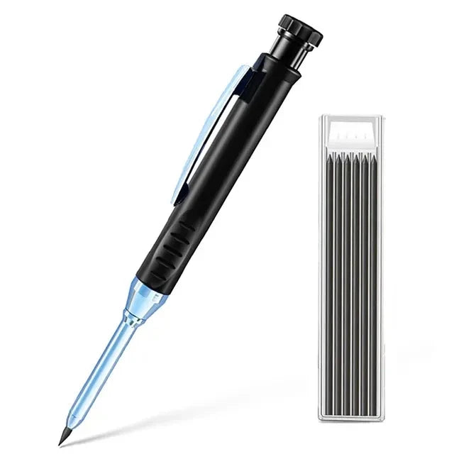 2pcs/set 2.8mm Carpenter Mechanical Pencil with Sharpener for Woodworking Construction Long Head Carpenter Pencil Stationery Beauty World Shop