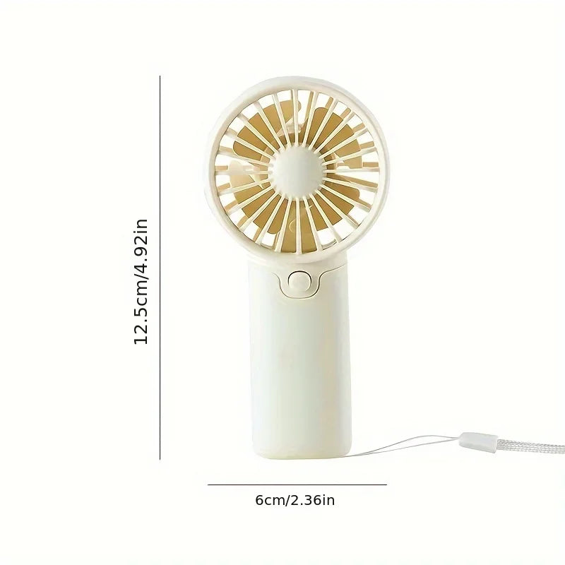 2025 Cute Mini Fan Portable Handheld Fan Lightweight Handy Fan Pocket Size Low Noise Small Electric Fan Student Gift Outdoor Fan Beauty World Shop