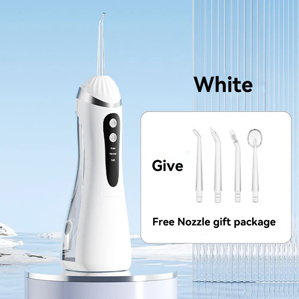 Oral Irrigator 3 Cleaning Modes Portable Rechargeable Waterproof IP65 Dental Water FlosserTeeth Whitening Jet Floss 200ML Beauty World Shop