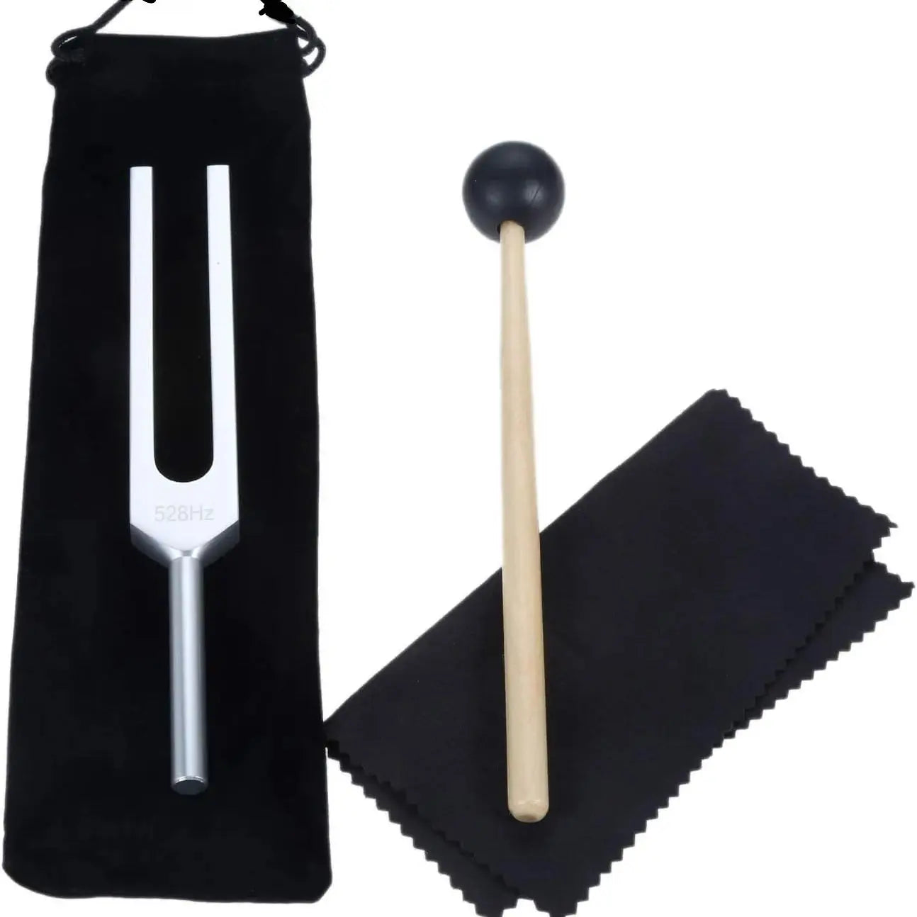 Miwayer Tuning Fork 528 Hz with Silicone Hammer and Cleaning Cloth Perfect Healing Musical Instrument for Stress Alleviation Beauty World Shop