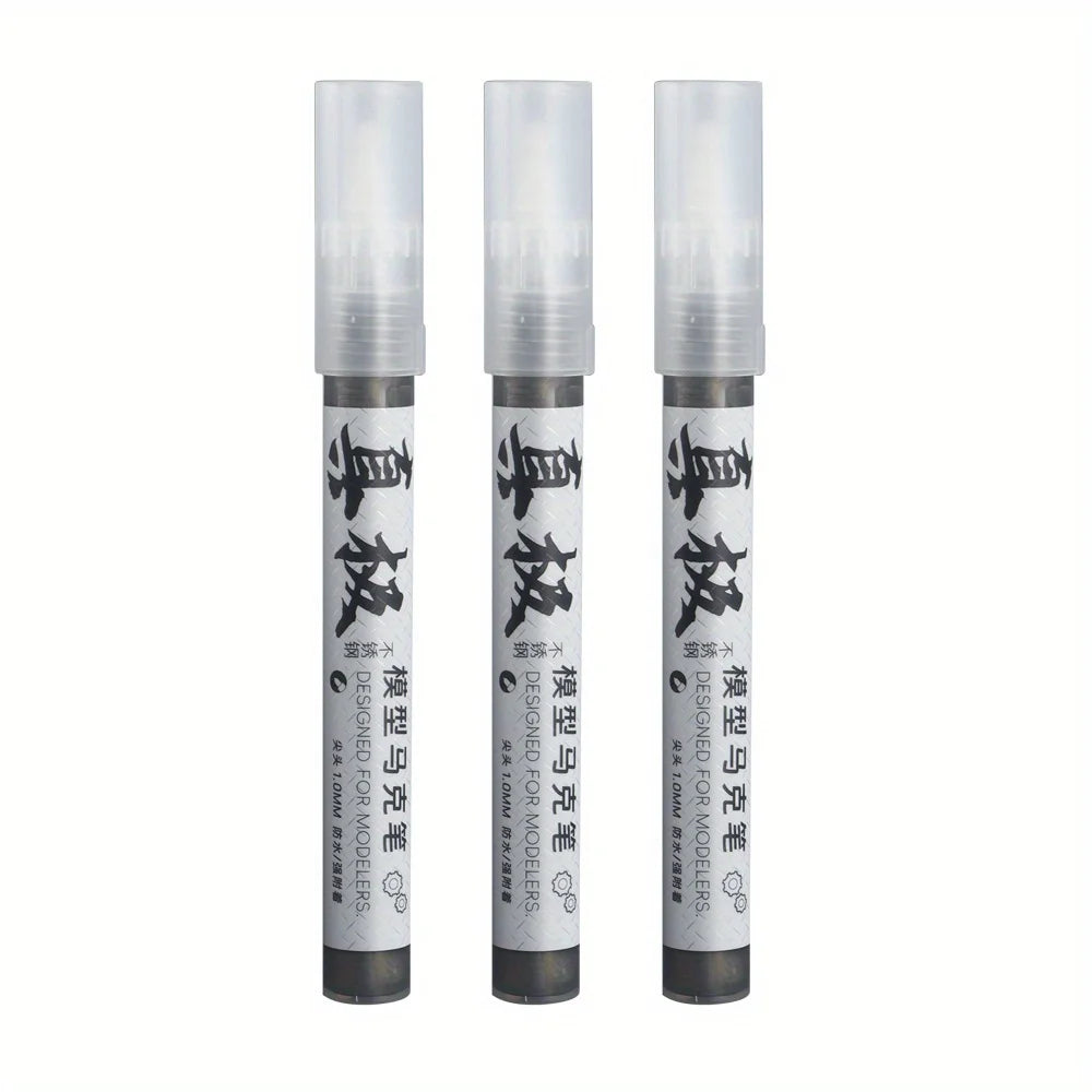 8 Colors Set Metallic Marker Pen 1mm DIY Reflective Paint Pen Permanent Gold SILVER Marker Touch Up, Model Painting, Marking Beauty World Shop