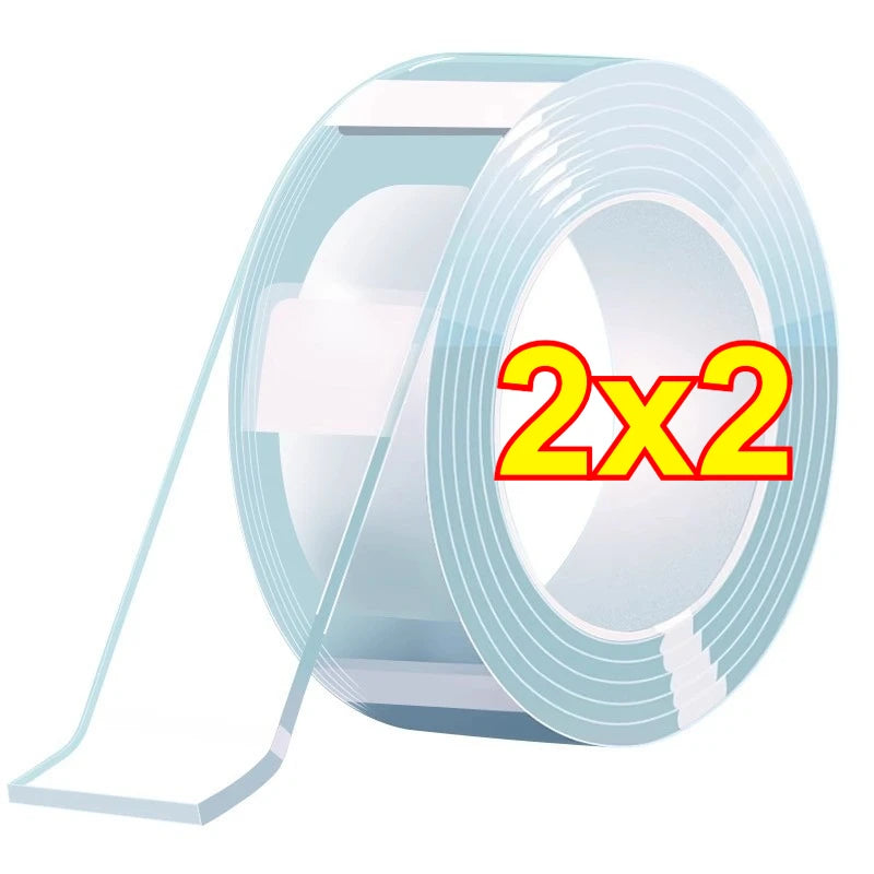 Nano Tape Double Sided Tape Transparent Reusable Waterproof Adhesive Tapes Cleanable Kitchen Bathroom Supplies Tapes Beauty World Shop