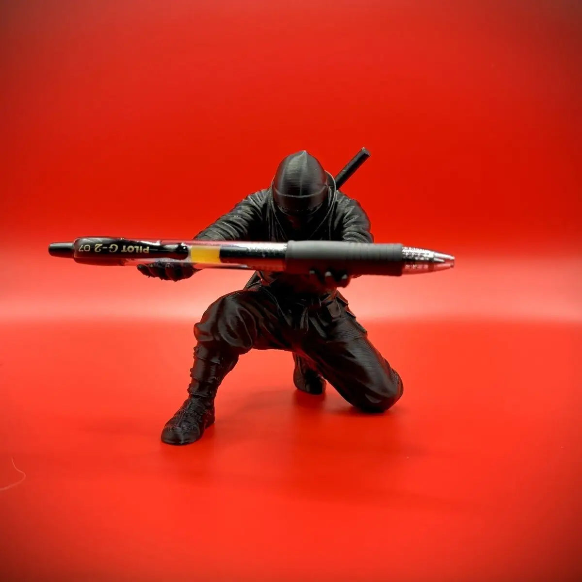 Desktop Art 3D Printed Ninja Pen Holder Unique Figurine Stationery Organizer Pencil Figurines Desk Decor Craft For Pen Storage Beauty World Shop