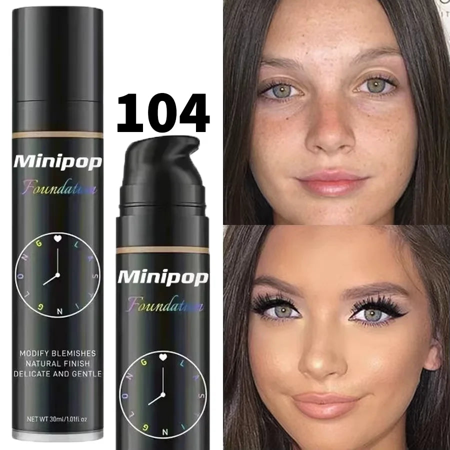 8-Color Liquid Foundation Makeup Set Waterproof Sweat-Resistant Concealer Professional Korean Style Face Base for Flawless Look Beauty World Shop