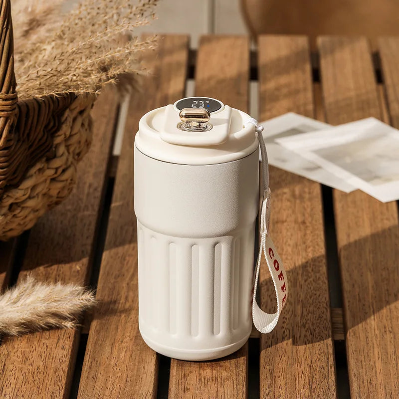 450ML Stainless Steel Thermo Water Bottle LED Temperature Display Coffee Cup Keep Cold and Heat Thermal Mug Travel Vacuum Flask Beauty World Shop