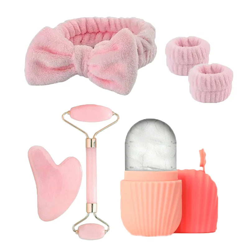 6-piece ice roller facial skin care ice roller set facial roller scraping face tool face washing skin care tool Beauty World Shop