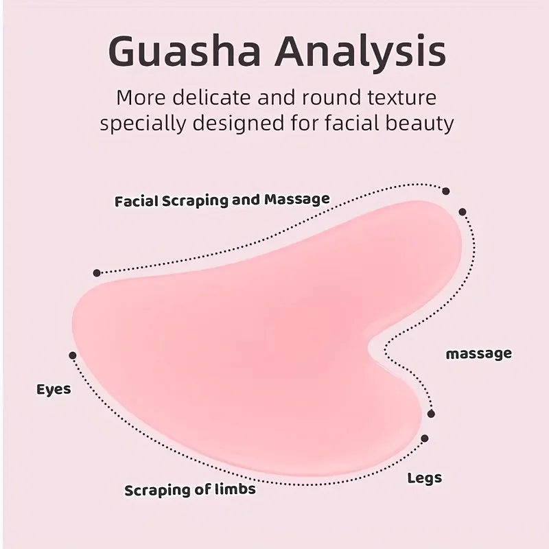 7-piece facial cleansing and massage set with a silicone dual-ended brush, dual-ended roller, and heart-shaped gua sha tool Beauty World Shop