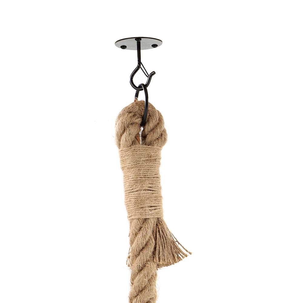 Cat climbing rope with hook ceiling wall mounted kitten scratching post climbing rope toy, suitable for indoor and outdoor cats