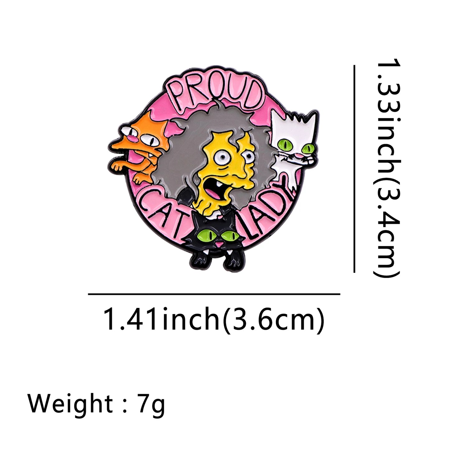 Cat Lady Enamel Pin Badges on Backpack Women's Brooches Hat Collar Lapel Pins Cartoon Jewelry Cosplay Accessories Toys Gifts Beauty World Shop