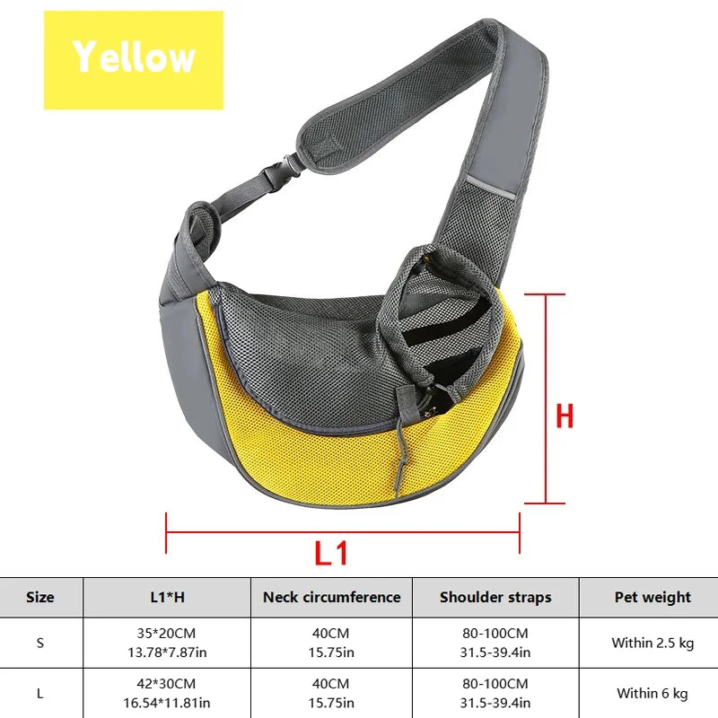 1Pc Dog out backpack,Dog Sling Carrier Breathable Mesh Travel Crossbody Bag For Puppy Cat Hiking Camping Beauty World Shop