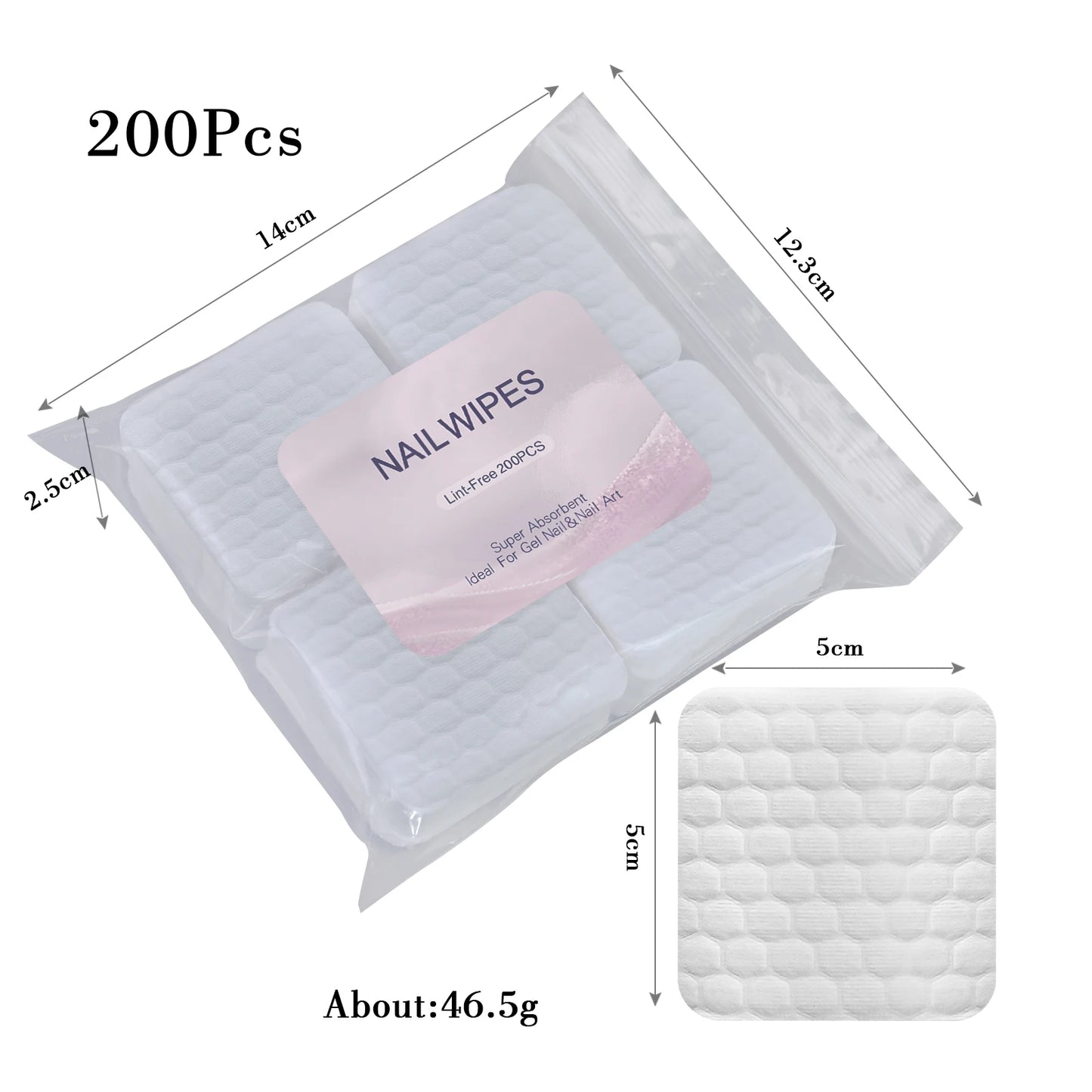 Nail Polish Remover Wipes Nail Cleaning Pads, Non Woven Nail Pads For Women Girl Beauty Salon Beauty World Shop