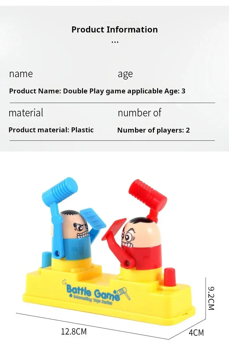 Mini Children's Head Knocking Little Man Fighting Red and Blue Attack and Defense Twin Parent Child Finger Fighting Game Machine Beauty Fashion