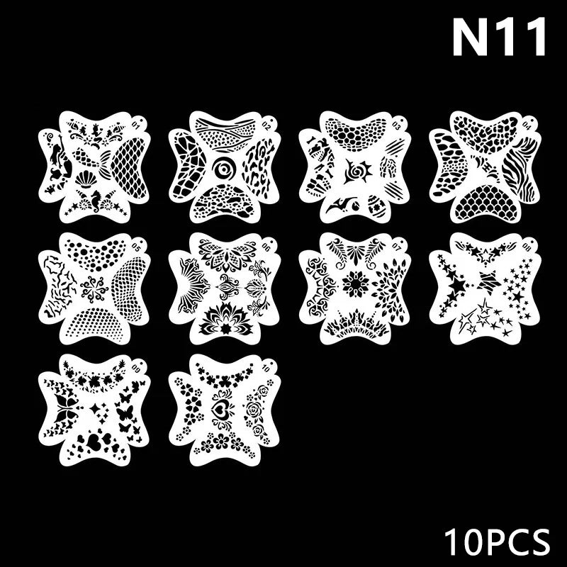 Stencils For Body Painting Face Art Stamps Temporary Tattoos Reusable Stencils Plastics Beauty World Shop