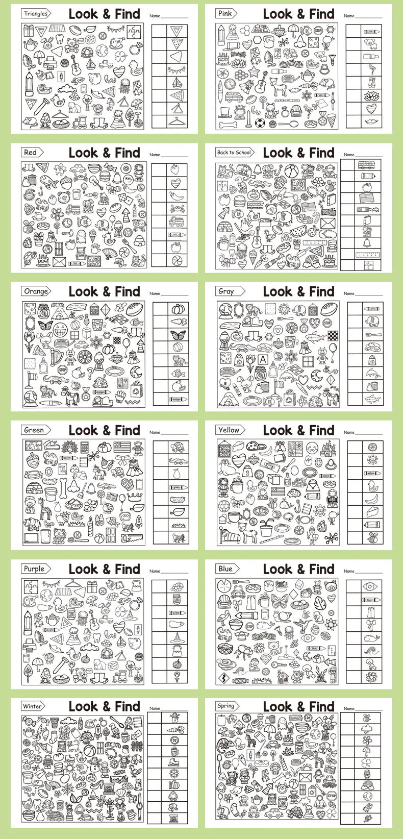 Children's Search for Items Game, Enhance Visual Perception, Fun Coloring Book, Focus and Attention, Handwriting Exercise Book Beauty World Shop
