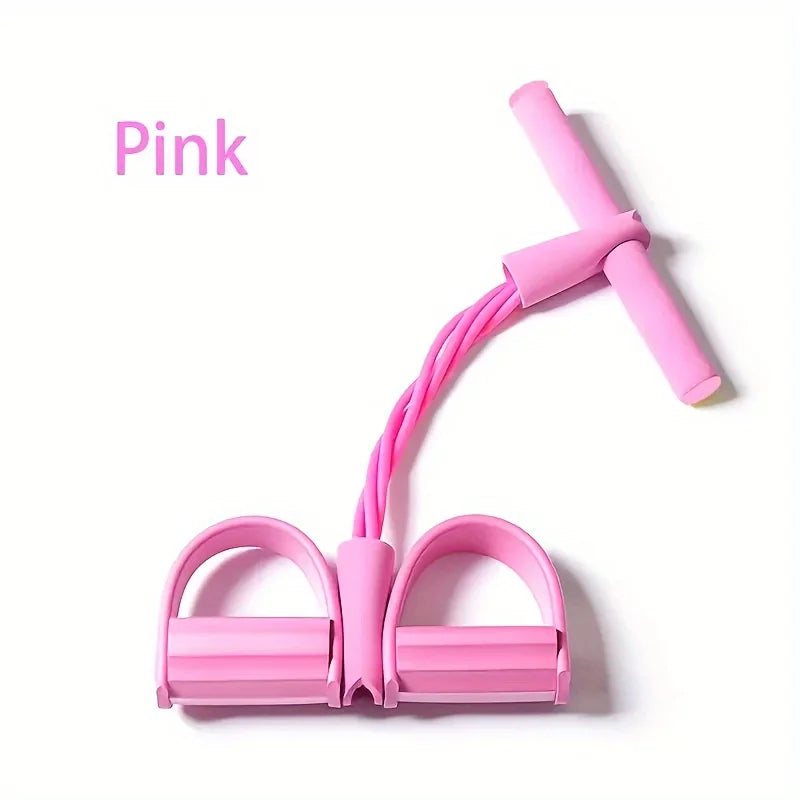Foot Pedal Tension Bands Home Gym Resistance Bands 4 Elastic Pull Straps Tension Rope for Full Body Workouts and Abdominal Beauty World Shop