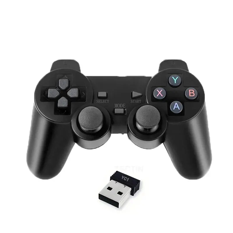 1-2PCS 2.4GHz Wireless Game Controller with Dual Shock - Universal USB Gamepad for PC/Android TV Box, Plug & Play Beauty Fashion