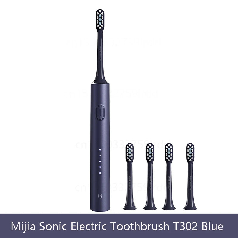 Mijia Sonic Electric Toothbrush T302 3colors 4 Brush Heads IPX8 Water Proof 360° Wireless Charging 4 Modes Cleaning Teeth Beauty World Shop