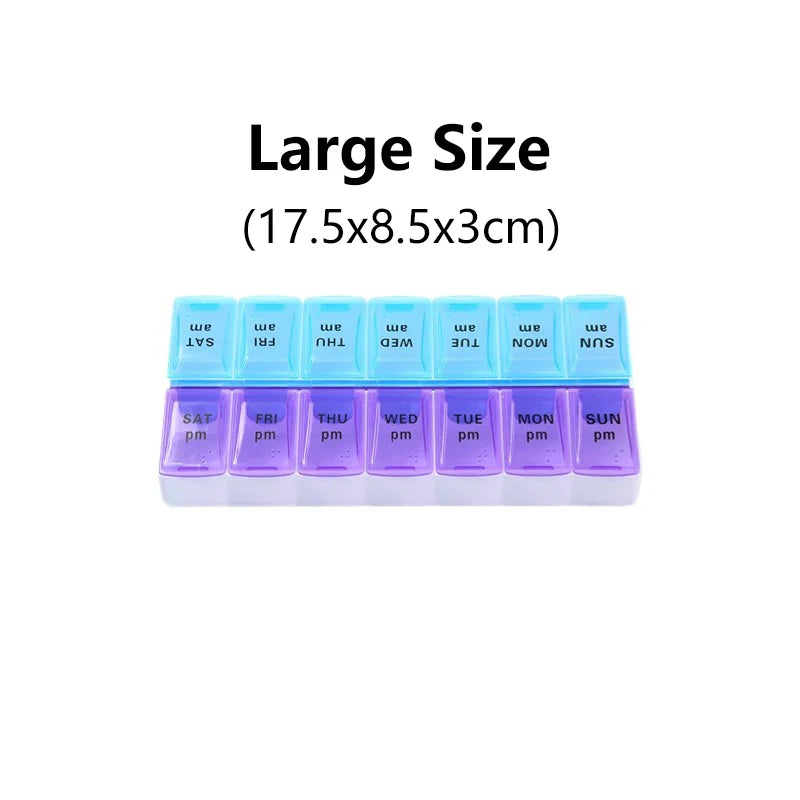 Portable Colorful 3 Spaces Medicine Case Health Care Container Case Pill Box Splitters Travel Pill Box Tiny Box Easy to Carry Beauty World Shop