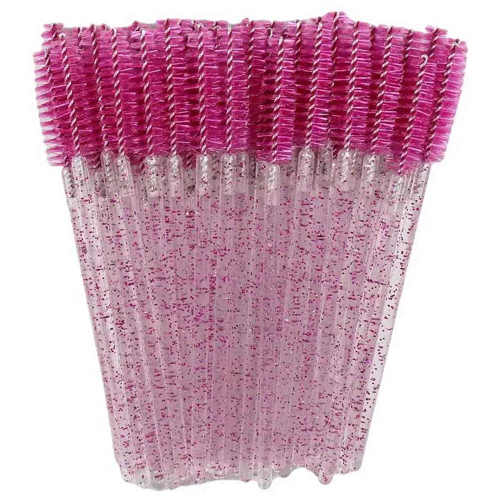 Disposable Crystal Eyelashes Brush Comb 50Pcs Eye Lashes Extension Mascara Wands Makeup Professional Makeup Beauty Tool Beauty World Shop