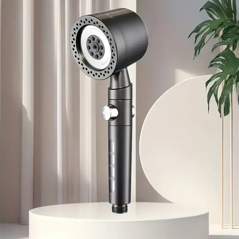 High Pressure Handheld Shower Head with One Button Stop Feature - Water Saving Bathroom Accessory Set Beauty Trend Shop
