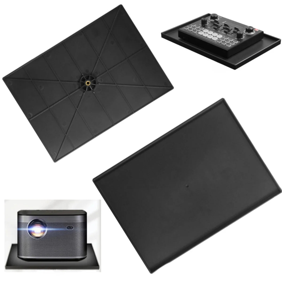 1pc Projectors Tray Tripod Stand Sound Card Projectors Tray Platform Holder Universal 1/4in Screw Adapter 25x18cm Beauty World Shop