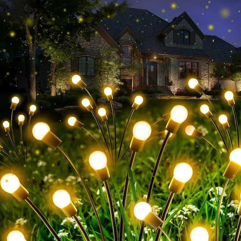 Garden Lights-New Upgraded Solar Powered Firefly Lights Outdoor Waterproof Vibran Garden Lights for Decorationi Beauty World Shop