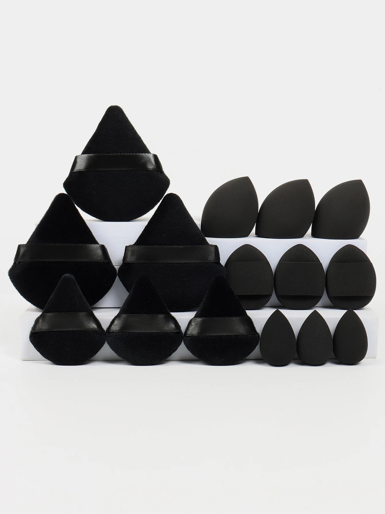 Multi Effect 15 Piece Set 3 Loose Powder Puffs&3 Mini Loose Powder Puffs&3 Medium-Sized Eggs&3 Mini Eggs&3 Air Cushions. Founda Beauty World Shop