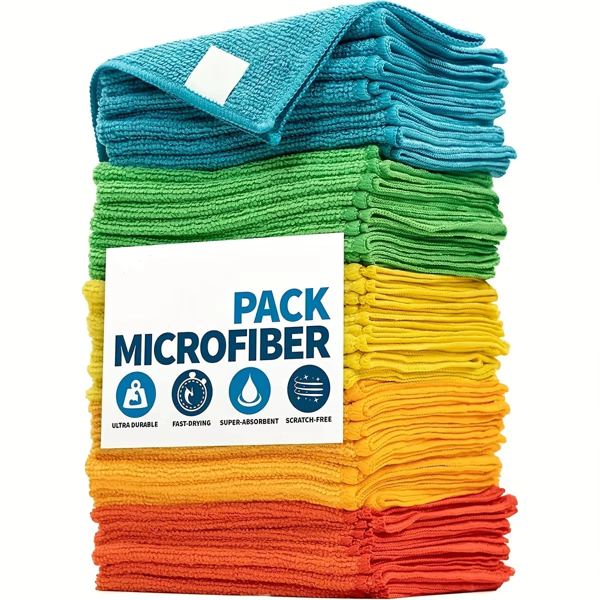 10/5/3pcs Microfiber Cleaning Cloth, Dishwashing Cloth Household Rag Kitchen Bathroom Cleaning Towel Durable Absorbent Towel Beauty World Shop