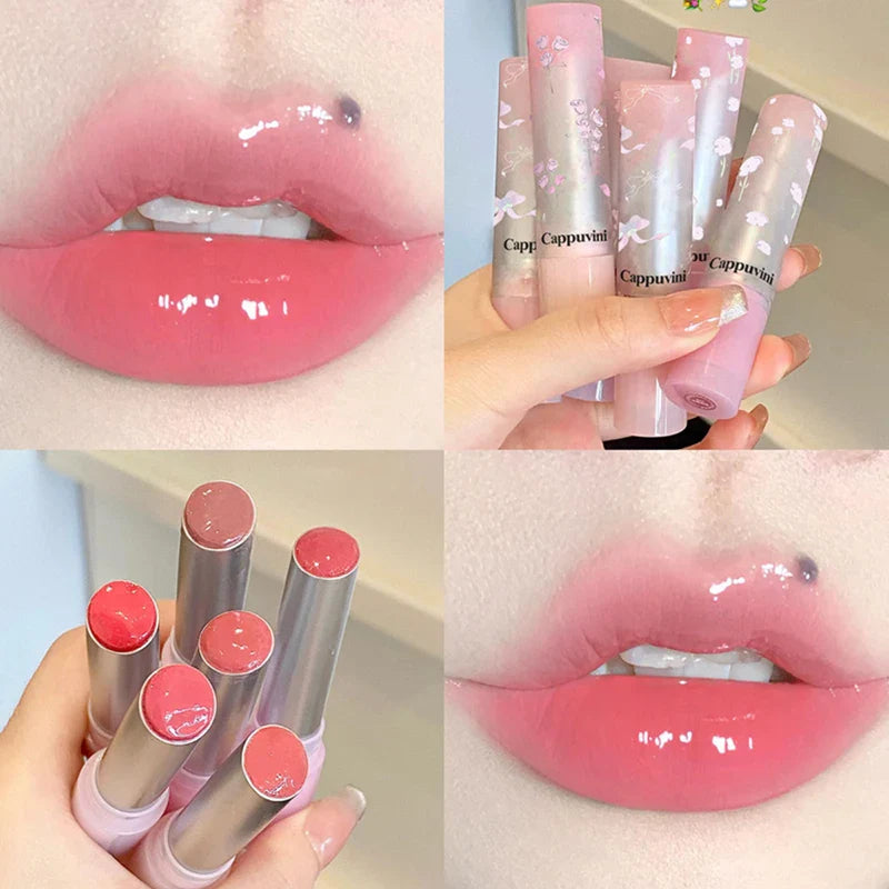 Flowery dish language lip gloss mirror lip glaze beep lip water light lasting makeup not easy to dip cup makeup Beauty Trend Shop