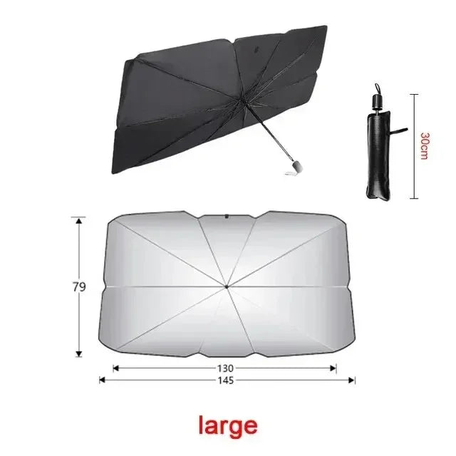 Car Sunshade Umbrella For Auto Shading Car Sun Shade Protector Parasol Summer Sun Interior Windshield Protection Curtain Beauty World Shop