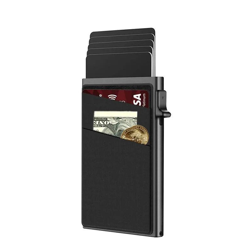 Anti-theft Cards Protectors Card Holder Minimalist Smart Wallet RFID Protection Aluminum Metal Box Cardholder Case Porte Carte Beauty World Shop