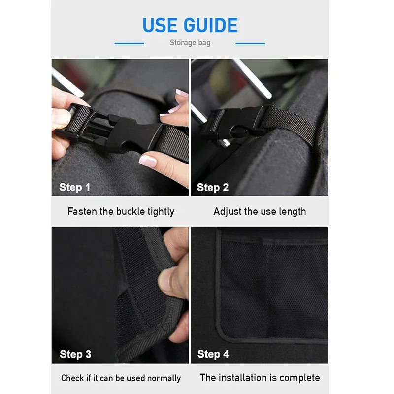Back Seat Car Trunk Hanging Storage Bag Organizer With 9 Pockets Oxford Waterproof Multi-pocket Car Trunk Storage Bag Organizer Beauty World Shop