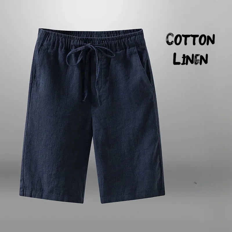 Men Shorts for Men Cotton Linen Casual Breathable Beach Shorts Men's Short Sweatpants Vacation Gym Basketball Beauty World Shop
