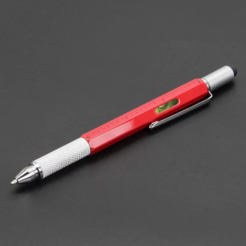 7 in 1 Multifunctional Pen Touch Screen Stylus Capacitive Pen with Screwdriver Ruler Levelgauge Refillable Ballpoint Pencil Tool Beauty World Shop