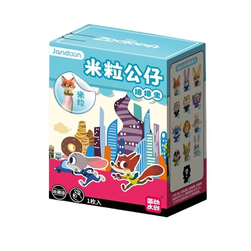JANDOOM Disney Toy Story Stitch Mickey Mouse Winnie Zootopia Doraemon Action Figure Rice Grains Doll Model Blind Box Toys Gifts Beauty World Shop