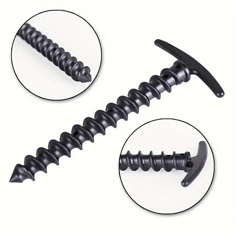 10 Pcs/Pack Outdoor Camping Tent Pegs Ground Nails Screw Anchor Stakes Pegs Hiking Tent Stakes Pins Tent Accessories Beauty World Shop
