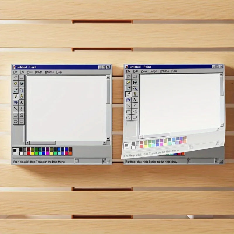 Vintage Computer Drawing Sticky Notes 50 Sheets - Ideal for Artists & Office Use,Durable Adhesive Notes, Sticky Notes for Office Beauty World Shop