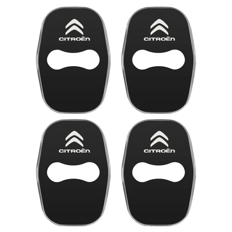 Metal Car Door Lock Cover for Citroen C4 C3-XR C5 Aircross C6 C-quatre Picasso C-Elysee C4L C3L Emblem Stickers Badge Beauty World Shop