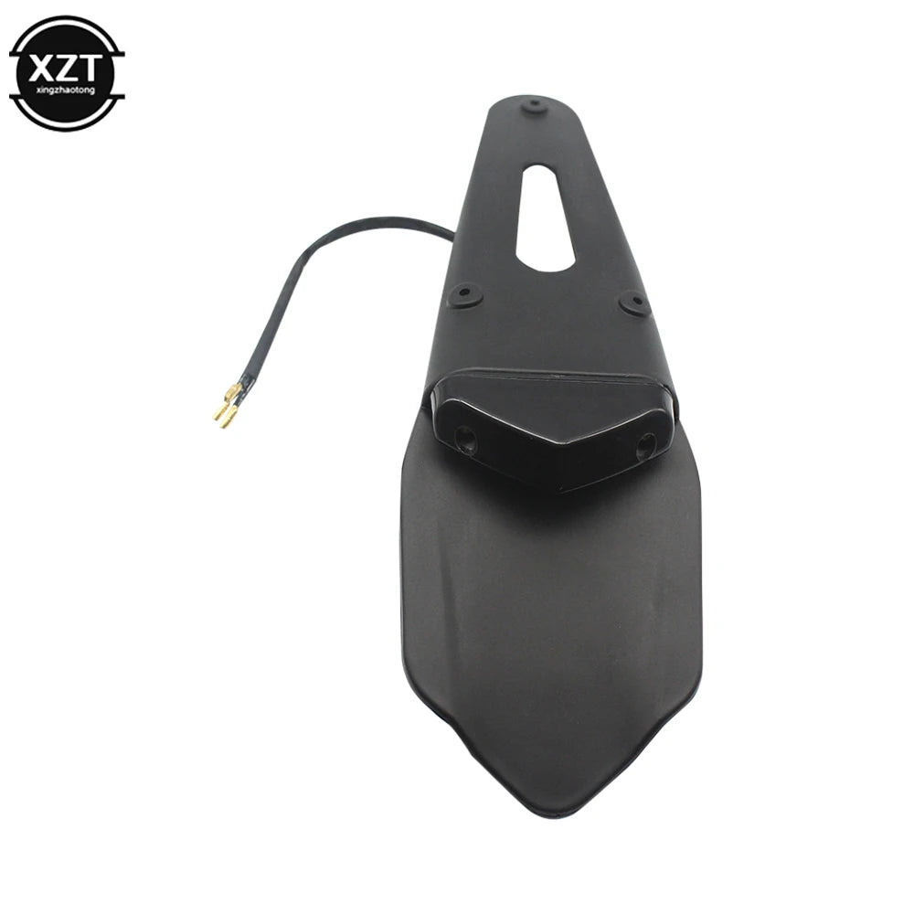 Motorcycle Universal 12V LED Taillight Brake Lamp With Rear Fender License Plate Bracket Holder for Enduro Off-Road Bike Beauty World Shop